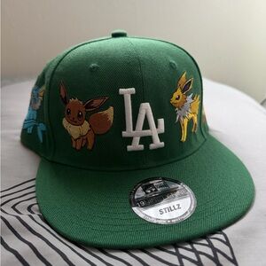 Green Dodgers Cap with Pokemon Characters